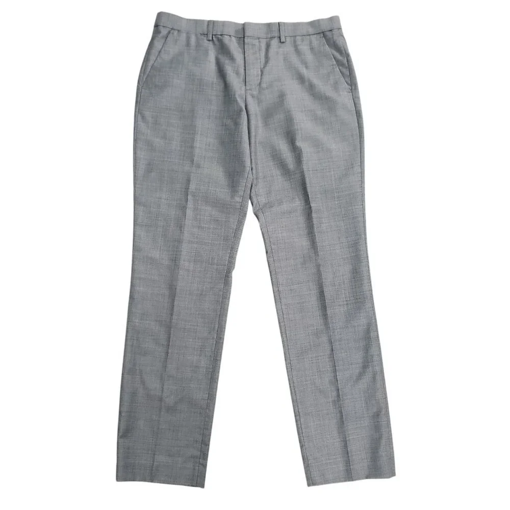 Express Men’s Photographer Gray Dress Pants 32x30 Wool Blend Slim Fit